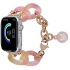 For Apple Watch Series 9 41mm Gradient Resin Chain Watch Band(Pink) - 1