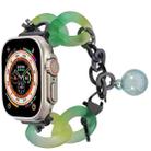 For Apple Watch Ultra 49mm Gradient Resin Chain Watch Band(Green) - 1