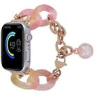 For Apple Watch Series 8 41mm Gradient Resin Chain Watch Band(Pink) - 1