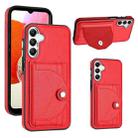 For Samsung Galaxy A15 Shockproof Leather Phone Case with Card Holder(Red) - 1