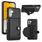 For Samsung Galaxy A24 4G Shockproof Leather Phone Case with Card Holder(Black) - 1
