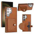 For Samsung Galaxy S24 Ultra 5G Shockproof Leather Phone Case with Card Holder(Brown) - 1