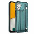 For Samsung Galaxy A05s Shockproof Leather Phone Case with Wrist Strap(Green) - 1