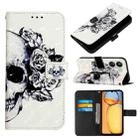 For Xiaomi Redmi 13C 3D Painting Horizontal Flip Leather Phone Case(Skull) - 1