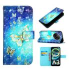 For Xiaomi Redmi A3 3D Painting Horizontal Flip Leather Phone Case(Golden Butterfly) - 1