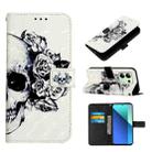 For Xiaomi Redmi Note 13 4G Global 3D Painting Horizontal Flip Leather Phone Case(Skull) - 1