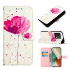 For Xiaomi Redmi Note 13 5G Global 3D Painting Horizontal Flip Leather Phone Case(Flower) - 1