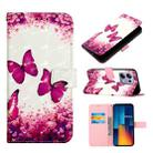 For Xiaomi Redmi Note 13 Pro 4G Global 3D Painting Horizontal Flip Leather Phone Case(Rose Butterfly) - 1