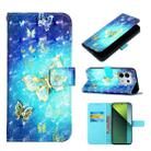For Xiaomi Redmi Note 13 Pro 5G Global 3D Painting Horizontal Flip Leather Phone Case(Golden Butterfly) - 1