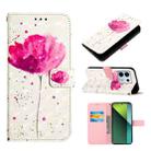For Xiaomi Redmi Note 13 Pro 5G Global 3D Painting Horizontal Flip Leather Phone Case(Flower) - 1