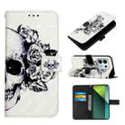 For Xiaomi Redmi Note 13 Pro 5G Global 3D Painting Horizontal Flip Leather Phone Case(Skull) - 1