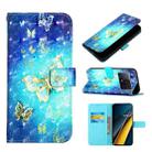 For Xiaomi Redmi K70E 3D Painting Horizontal Flip Leather Phone Case(Golden Butterfly) - 1