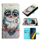 For Xiaomi Redmi K70E 3D Painting Horizontal Flip Leather Phone Case(Grey Owl) - 1