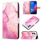 For Motorola Moto G Play 4G 2024 PT003 Marble Pattern Flip Leather Phone Case(Pink Purple Gold) - 1