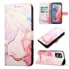 For Motorola Moto G Play 5G 2024 PT003 Marble Pattern Flip Leather Phone Case(Rose Gold) - 1