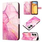 For Xiaomi Redmi 13C PT003 Marble Pattern Flip Leather Phone Case(Pink Purple Gold) - 1