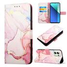 For Xiaomi Redmi Note 13 4G Global PT003 Marble Pattern Flip Leather Phone Case(Rose Gold) - 1