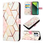 For Xiaomi Redmi Note 13 Pro 5G Global PT003 Marble Pattern Flip Leather Phone Case(Pink White) - 1