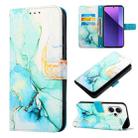 For Xiaomi Redmi Note 13 Pro+ 5G PT003 Marble Pattern Flip Leather Phone Case(Green) - 1