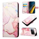 For Xiaomi Poco X6 Pro PT003 Marble Pattern Flip Leather Phone Case(Rose Gold) - 1