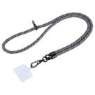 Universal Phone Twill Lanyard(Black Grey) - 1