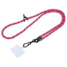 Universal Phone Twill Lanyard(Rose Red) - 1