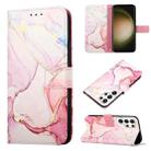 For Samsung Galaxy S24 Ultra 5G PT003 Marble Pattern Flip Leather Phone Case(Rose Gold) - 1