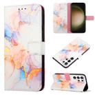 For Samsung Galaxy S24 Ultra 5G PT003 Marble Pattern Flip Leather Phone Case(Galaxy Marble White) - 1