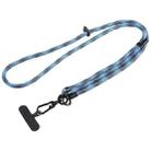 7mm Adjustable Crossbody Mobile Phone Anti-Lost Lanyard with Clip, Length: 75-150cm(Water Pattern Blue Black) - 1