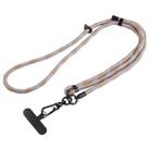 7mm Adjustable Crossbody Mobile Phone Anti-Lost Lanyard with Clip, Length: 75-150cm(Water Pattern Sky Blue Brown) - 1