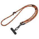 7mm Adjustable Crossbody Mobile Phone Anti-Lost Lanyard with Clip, Length: 75-150cm(Water Pattern Green Orange) - 1