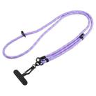 7mm Adjustable Crossbody Mobile Phone Anti-Lost Lanyard with Clip, Length: 75-150cm(Purple Orchid Line) - 1