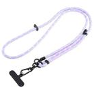 7mm Adjustable Crossbody Mobile Phone Anti-Lost Lanyard with Clip, Length: 75-150cm(Purple White X Line) - 1