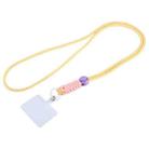 Universal Phone Braided Long Lanyard(Pink+Yellow) - 1