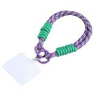 Universal Phone Short Lanyard Phone Anti-lost Hand Strap(Purple Green) - 1