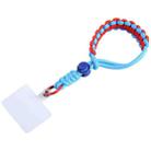 Universal Phone Braided Short Lanyard Phone Anti-lost Hand Strap(Dark Blue Red) - 1