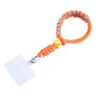 Universal Phone Braided Short Lanyard Phone Anti-lost Hand Strap(Orange Grey) - 1
