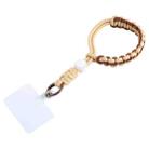 Universal Phone Braided Short Lanyard Phone Anti-lost Hand Strap(Yellow Brown) - 1