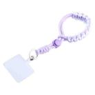 Universal Phone Braided Short Lanyard Phone Anti-lost Hand Strap(Purple White) - 1