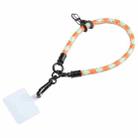 Universal Mobile Phone Pattern Short Wrist Lanyard(Orange Green) - 1