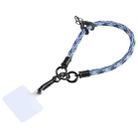 Universal Mobile Phone Pattern Short Wrist Lanyard(Blue) - 1