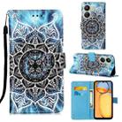 For Xiaomi Redmi 13C Colored Drawing Pattern Plain Weave Leather Phone Case(Undersea Mandala) - 1