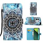 For Xiaomi Redmi Note 13 Pro 5G Global Colored Drawing Pattern Plain Weave Leather Phone Case(Undersea Mandala) - 1