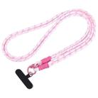 Universal Phone Long Lanyard with Clip(Pink+Rose Red) - 1