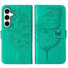 For Samsung Galaxy A35 5G Embossed Butterfly Leather Phone Case(Green) - 3