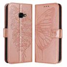For Samsung Galaxy Xcover 4s / Xcover 4 Embossed Butterfly Leather Phone Case(Rose Gold) - 1