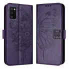 For Samsung Galaxy A41 EU Embossed Butterfly Leather Phone Case(Dark Purple) - 1