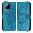 For Xiaomi Civi 3 5G Embossed Butterfly Leather Phone Case(Blue) - 1