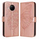 For Xiaomi Mi 10T Lite 5G Embossed Butterfly Leather Phone Case(Rose Gold) - 1