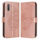For Xiaomi Mi CC9e / Mi A3 Embossed Butterfly Leather Phone Case(Rose Gold) - 1